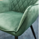 Стул SIGNAL LINEA Velvet Bluvel 78 зеленый/черный мат